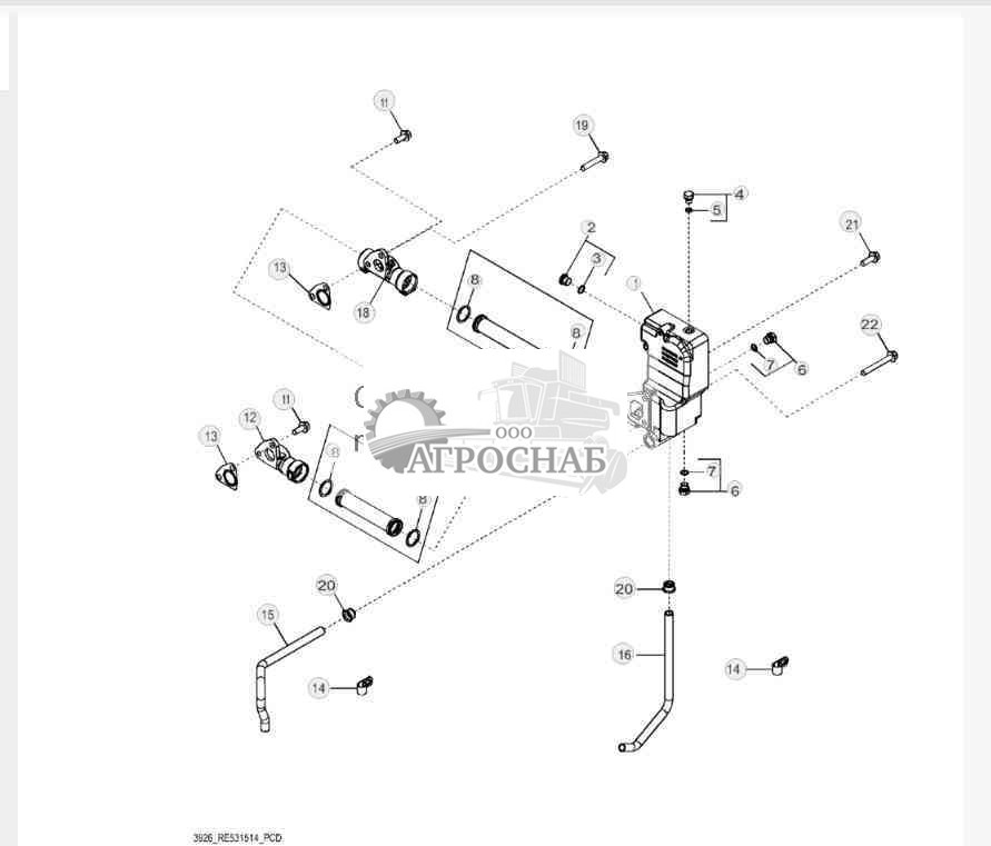 3926 Корпус термостата 